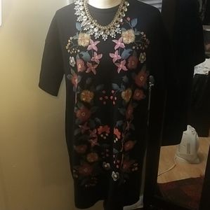 Floral sweater dress zara